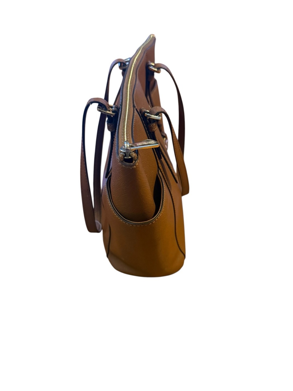 Michael Kors Brown Saffiano Leather Tote Bag - Picture 3 of 6